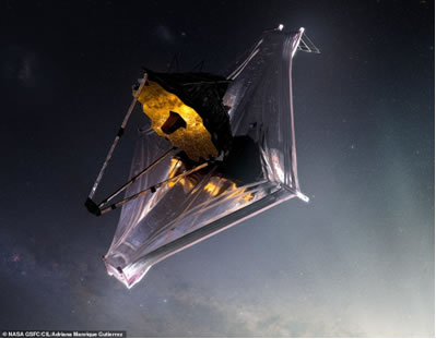 NASA GSFC CIL JWST in space rendering